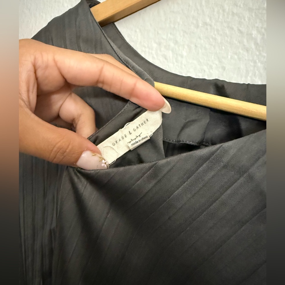 Grade & Gather Pleated Tie Dress - Picture 3 of 13